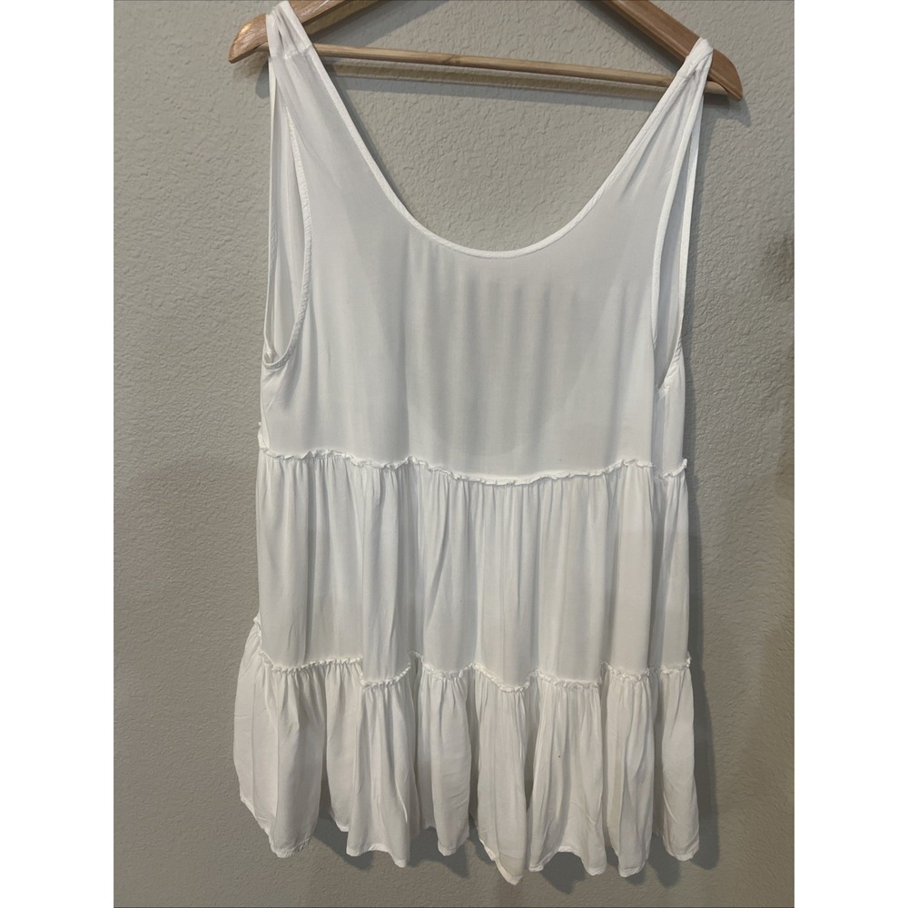 O'Neill Womens White Linnet Cover Up Dress Sheer Beach Vacay Small